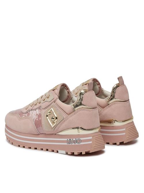 LIU JO MAXI WONDER 24 - SNEAKER COW SUEDE/SEQUINS LIU JO | BA4049PX064/S1686